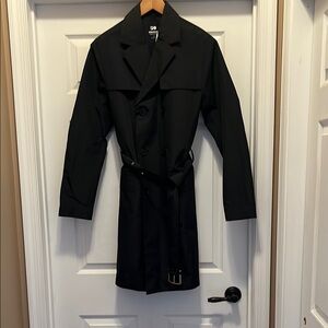Fila x Jason Wu black trenchcoat/raincoat